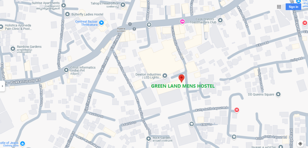 green land mens hostel location